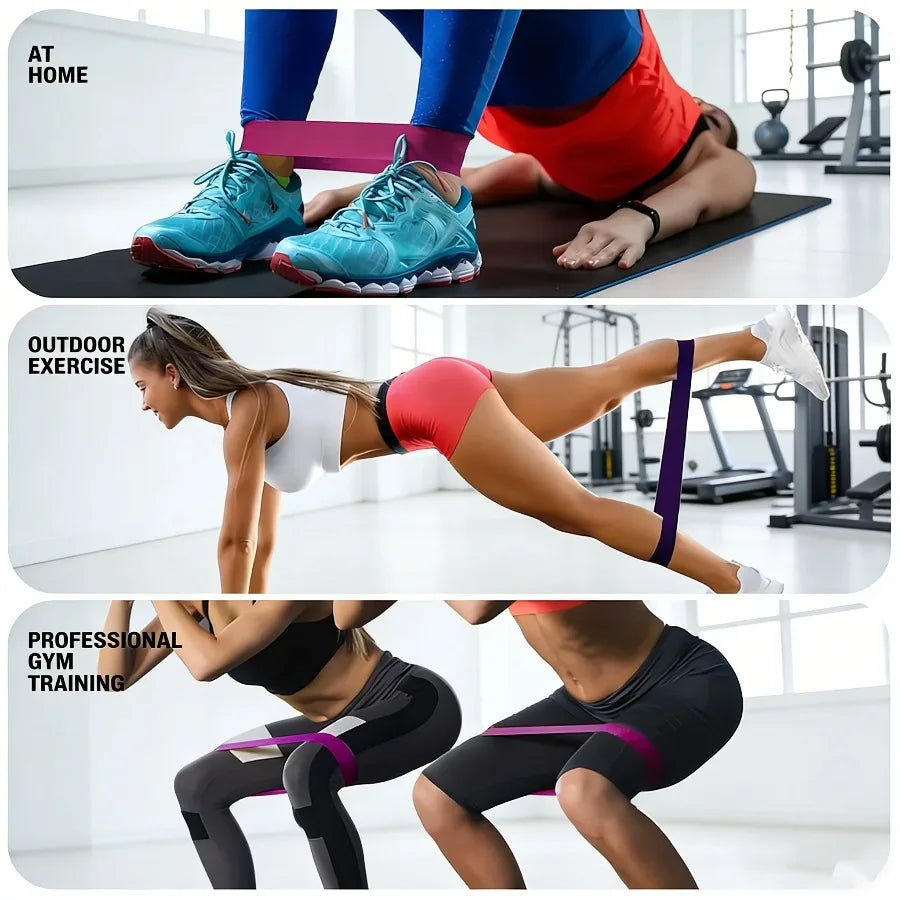 5PCS Portable Resistance Bands Set, Elastic Workout Bands for Strength Training, Yoga, Pilates & Gym