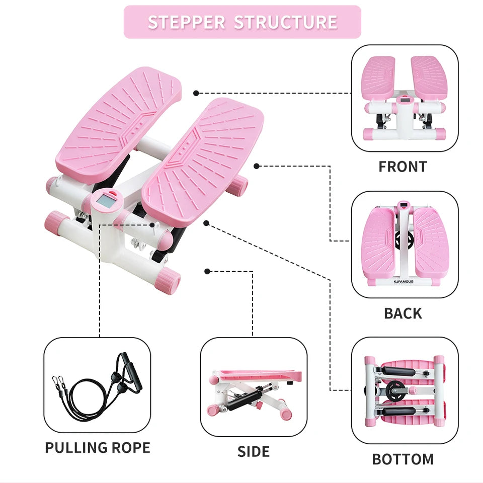 Mini Steppers for Exercise at Home, Stair Step Workout Machine, Full Body Cardio Equipment