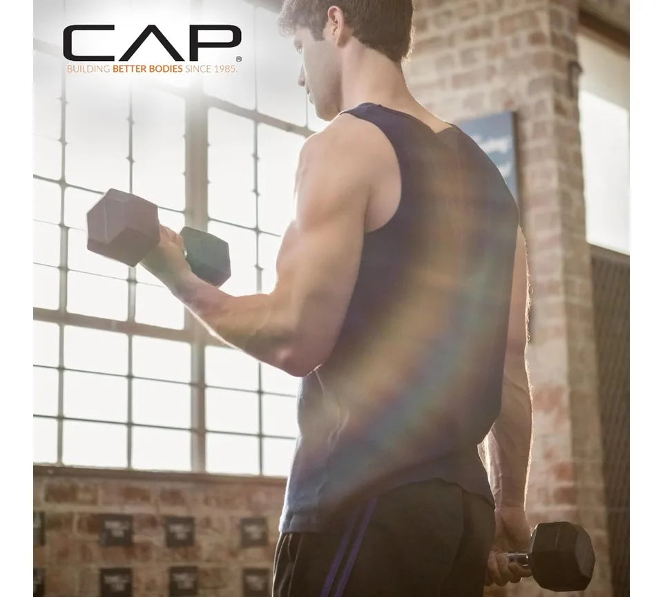 Coated Hex Dumbbell Set | Multiple Weights 3-50lb | Home Gym Strength Training Equipment