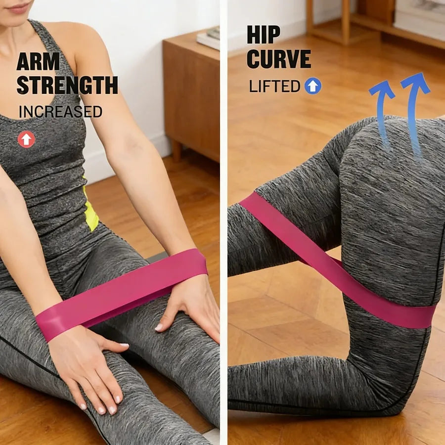 5PCS Portable Resistance Bands Set, Elastic Workout Bands for Strength Training, Yoga, Pilates & Gym