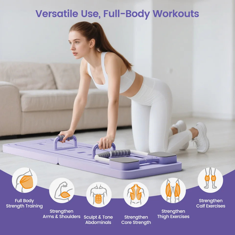 Ab Core Trainer Abdominal Exercise Fitness Board Multifunctional Abs Workout Equipment with Resistance Bands For Home Office