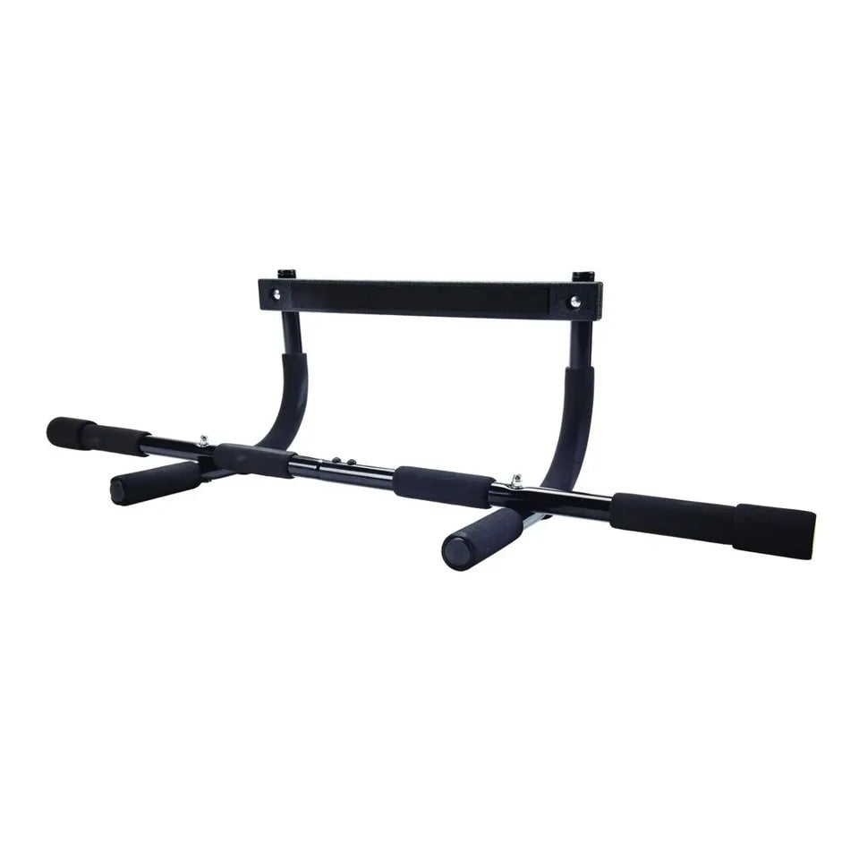 Multi-Function Pull Up Bar Black, Doorway Mounted Home Gym Equipment for Chin Ups Push Ups Abs Workout, No Drill Installation
