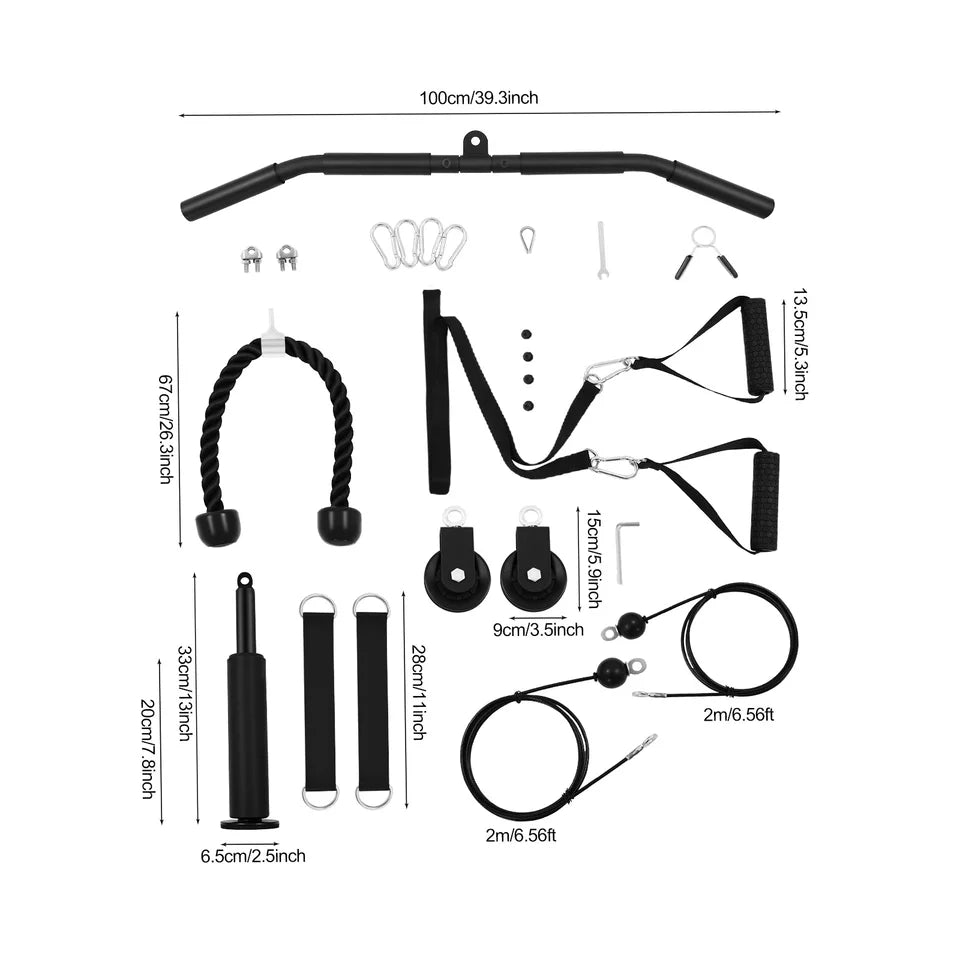 Pulley System Gym Modern Cable Weight Pulley System Unisex-adult Manual Cable Lat Pull Fitness